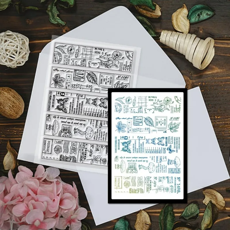 1pc Silicone Clear Stamps Vintage Bookmarks Plastic Stamp for DIY Scrapbooking Photo Album Decorative Cards Making Stamps clear stamps clear rubber stamps