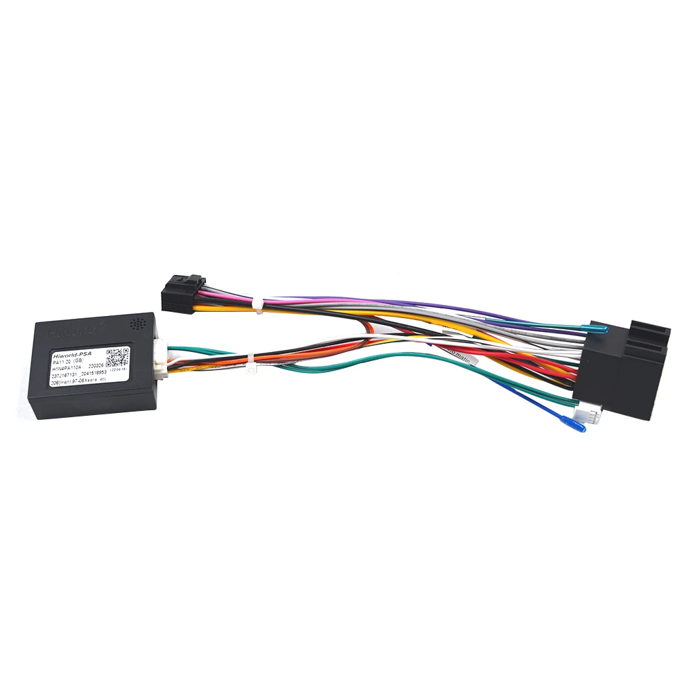Car Android Radio Power Cable 16pin Wiring Harness Adapter Canbus Box Decoder For Peugeot 206 207 307