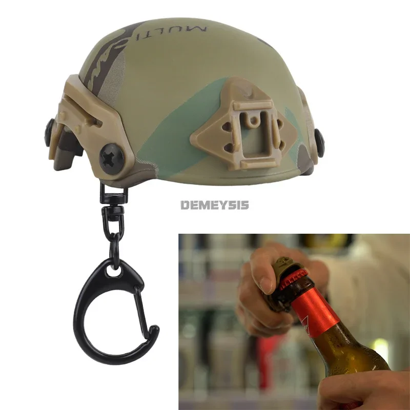 Keychain Charm Mini G45 Pistol Shaped Removable Magazine Miniature Helmet Model Beer Bottle Opener