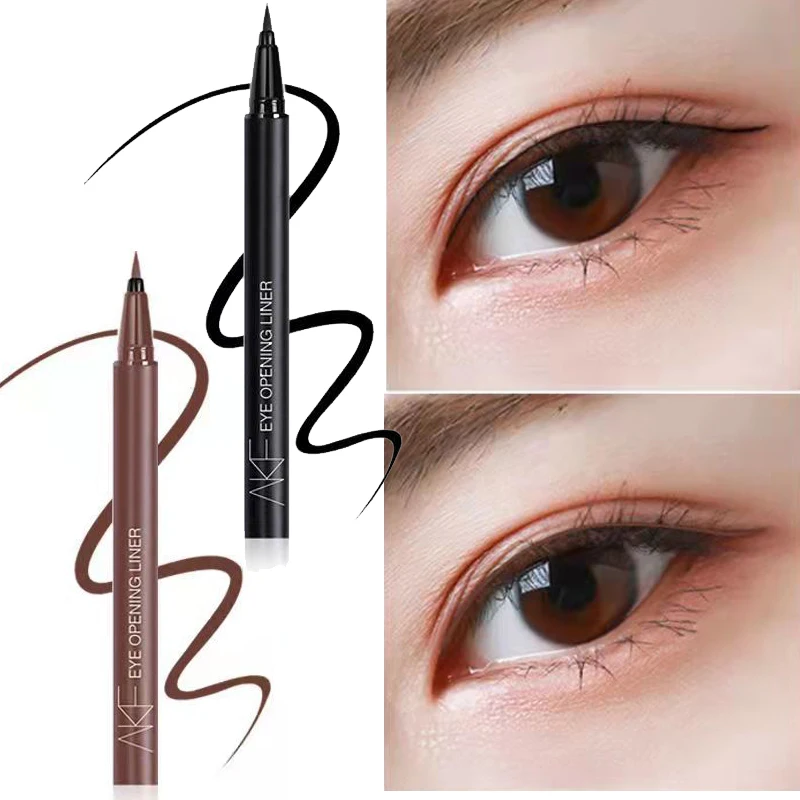 Eyeliner Liquid Pen Brown Black Eyelid Waterproof Not Easy To Smudge and Fade Student Lying Silkworm Eyeliner Free Shipping