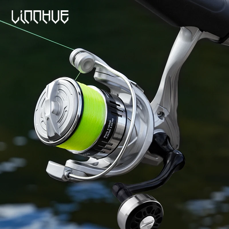 Spinning Fishing Reel LINNHUE Spinning Fishing Reel 1000-7000 Metal Ball Grip 10kg 5.2:1 Gear Ratio Deep Metal Spool Reel Carp Fishing Accessory