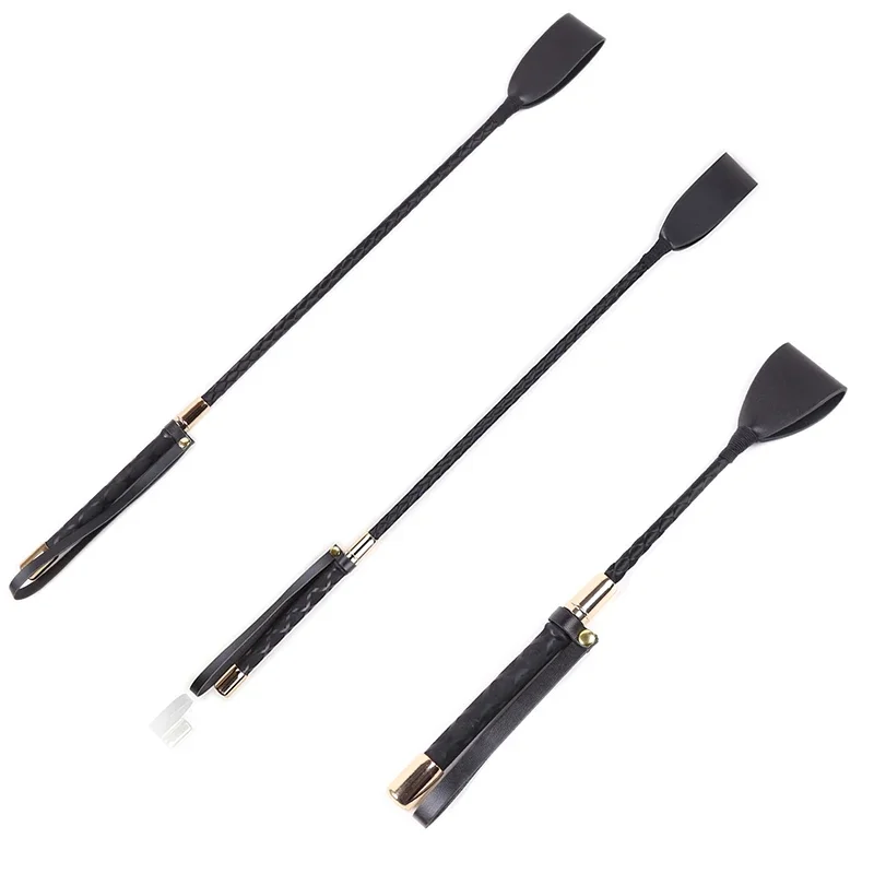 2pcs Riding Crop Durable Equestrian Training PU Leather Portable Pointer Lightweight Non Slip With Handle Horse Whip Racing