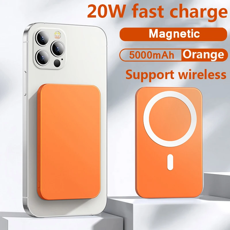 2022 NEW 10000mAh Magnetic Wireless Power Bank 15W Fast Charger For Iphone 13 12 Pro Max Portable Mobile Phone External Battery power bank mini Power Bank