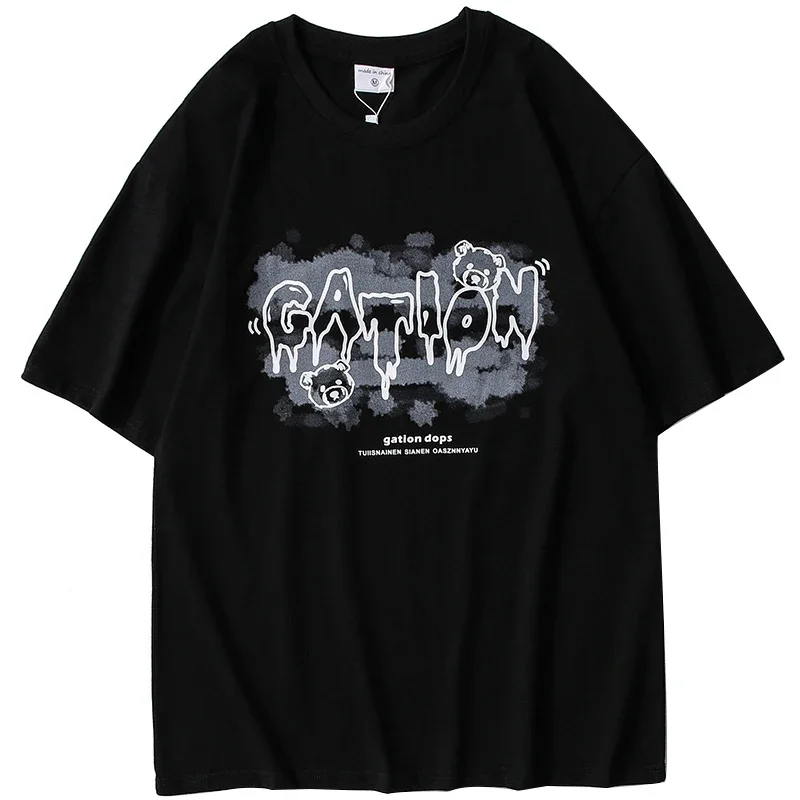thumbnail image 1 of Camiseta de gran tamaño para mujer, ropa de calle con estampado de amor, camisetas gráficas de manga corta, Tops informales Harajuku, camiseta Y2k para mujer, 1 of 5