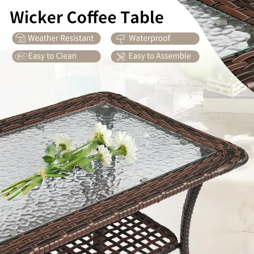 Wicker Outdoor Coffee Table 4