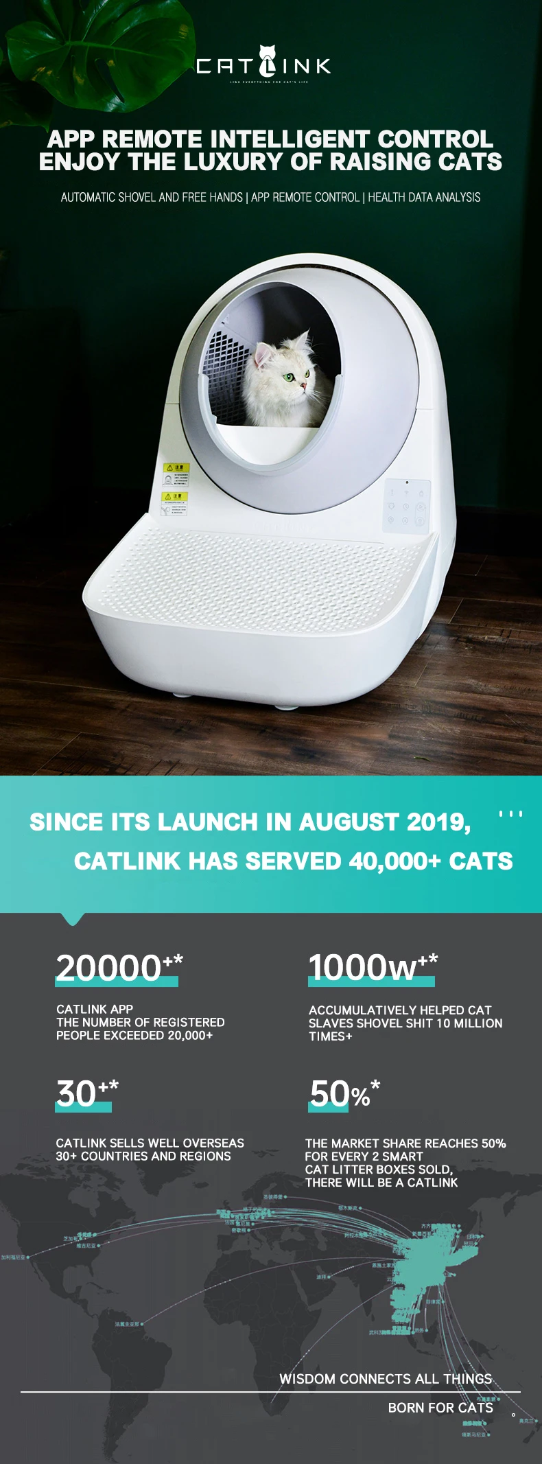 Catlink Cat Litter Box Fully Automatic Deodorant UV Sterilization Self-cleaning Large Capacity Smart Cat Toilet Bathroom For Cat