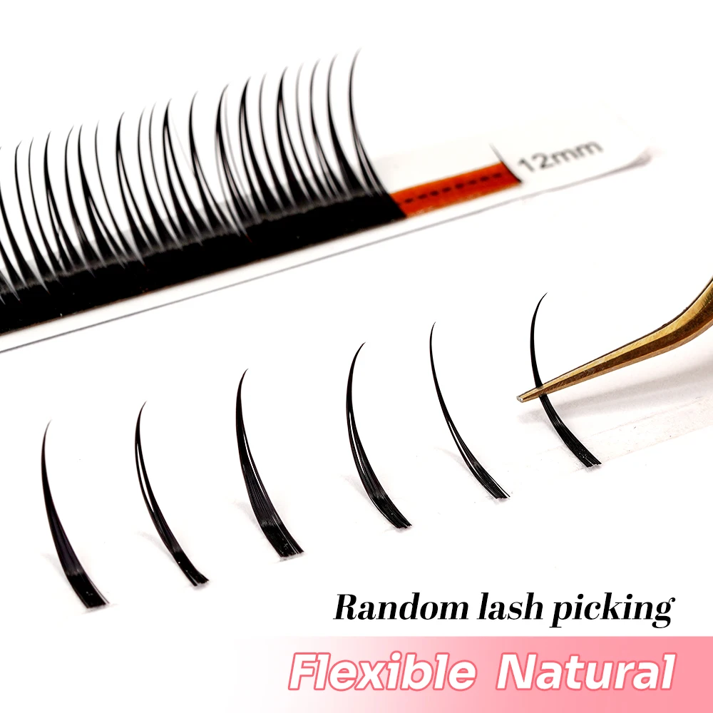 Quewel Manga Wet Eyelash Extension 0.07mm Spikes Lashes Manga Lashes Wispy Premade Russian A Shape Natural Eyelashes Supplies eyelash extensions eyelash extension eyelash extension lashes false eyelashes