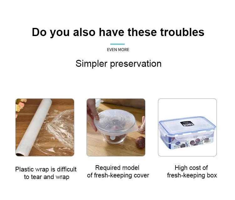 Description Picture 3 of itemDisposable Food Cover Plastic Wrap Elastic Food Lids Storage Kitchen Fresh Keeping Saver Bag For Fruit Bowls Cups Caps Reusable