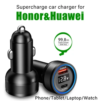 Caricabatteria da auto 6A 66W per Honor Magic V 5 3 7 6 400 200 90 70 50 X9d X7C accendisigari caricatore USB per adattatore telefono auto Huawei