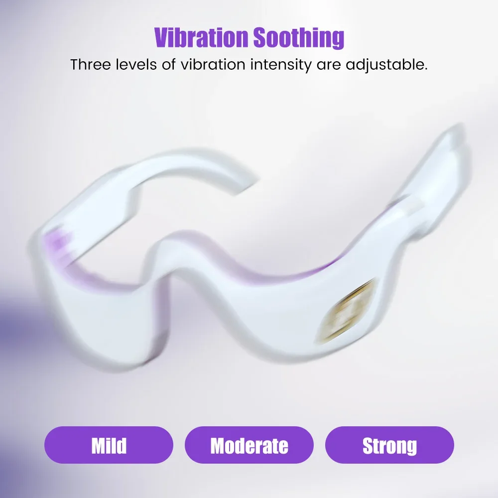 Under Eyes Red Light Therapy Massager Glasses,Microcurrent Eye Beauty Device Eyes Bag Remove Reduce Dark Circles Puffiness