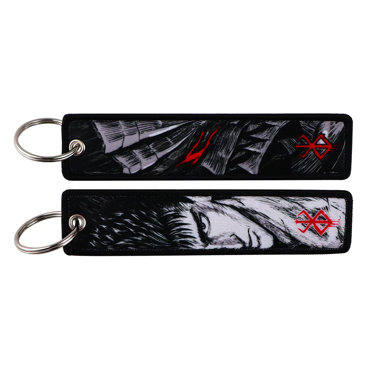 Anime Keychain Japanese Anime Embroidery Key Fobs Manga Keychains for Women Car Key Chains Keyring Accessories Backpack Pendant Chain