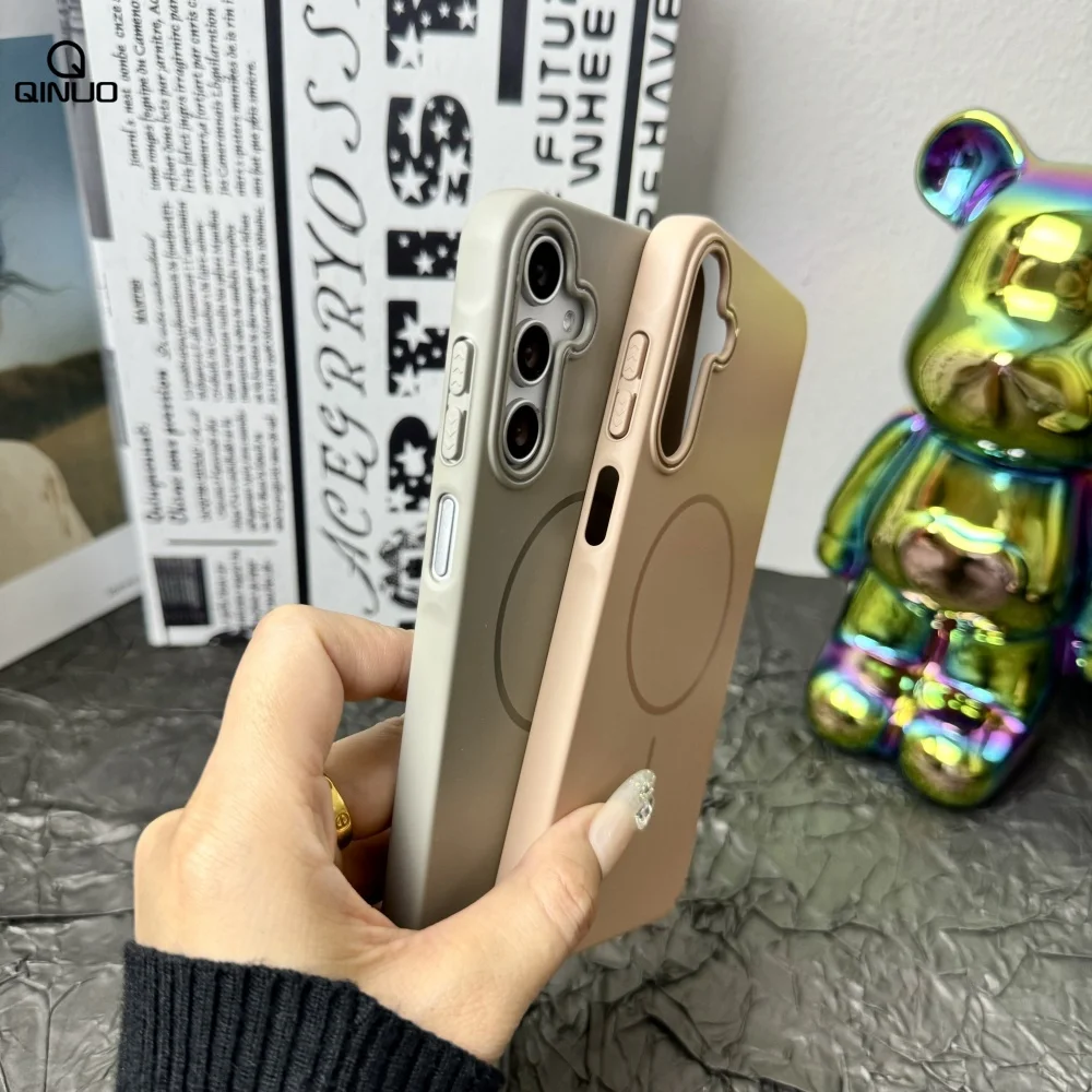 Luxury Slim Matte Magnetic Wireless Charging Hard Cover Case