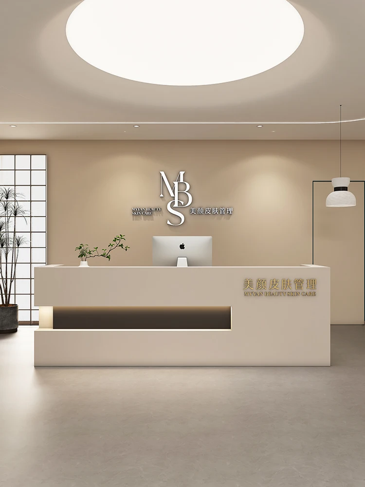 Bar Checkout Page Counter Beauty Salon Clothing Store Company Front Desk Women's Clothing Beige