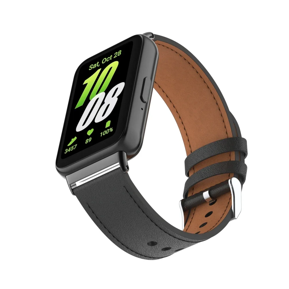 Premium Genuine Leather Strap for Smart Watch - Elegant Replacement Wristband Accessory