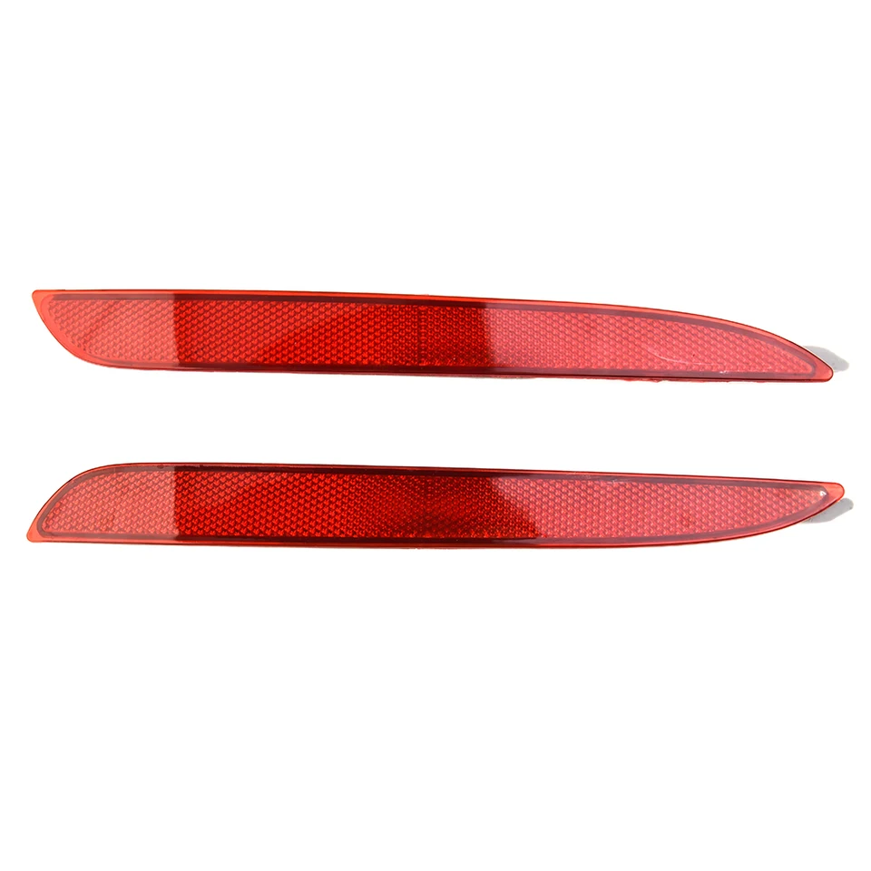 Pair Of Red Rear Bumper Reflectors For Mazda 3 BL (2009-2013) - Left & Right Side Direct Fit Replacement Lights 8 thumbnail image