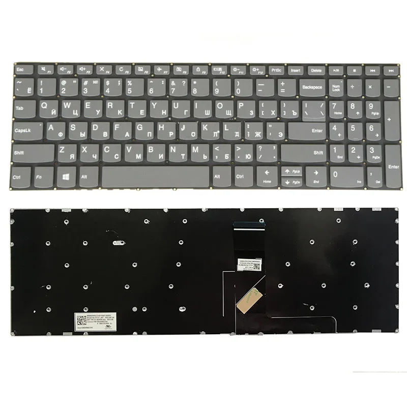 Teclado do Portátil para Lenovo Ideapad Novo Inglês Russo Ideapad 315ada05 3-15iil05 3-15are05 3-15igl05 3-15iml05 - Imagem 3