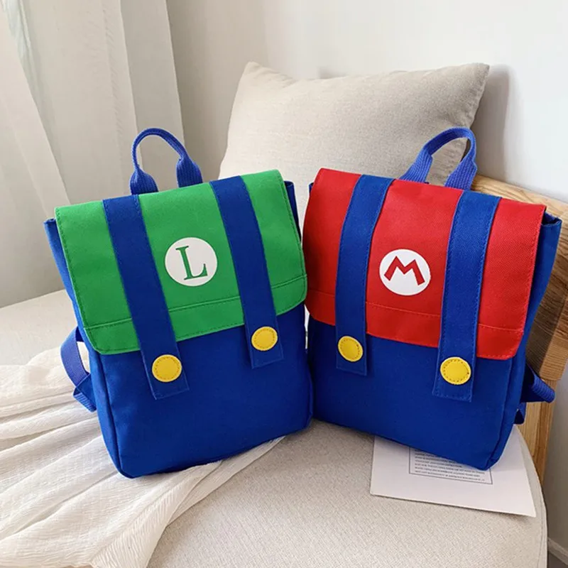 

Children Schoolbag Kids Backpacks Color Matching Breathable Waterproof Wear-resistant Zipper Kids Nylon Anime Shoulder Bag