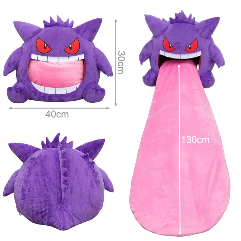 Pokemon Gengar Big Tongue Plushies Anime Peripheral Big Size Gengar