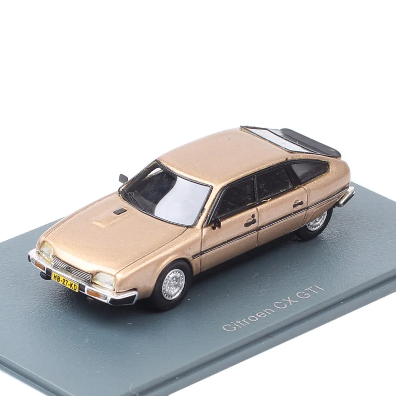 NEO 1/87 Scale Tiny Citroen CX GTI Sports Car Model Resin Toy Vehicles Gold Acrylic Box Gift Miniature Replicas Hobby Collection 1 64 scale gfcc classic 1973 450sl hardtop vehicle diecast toy model car acrylic box hobby gift of collectible