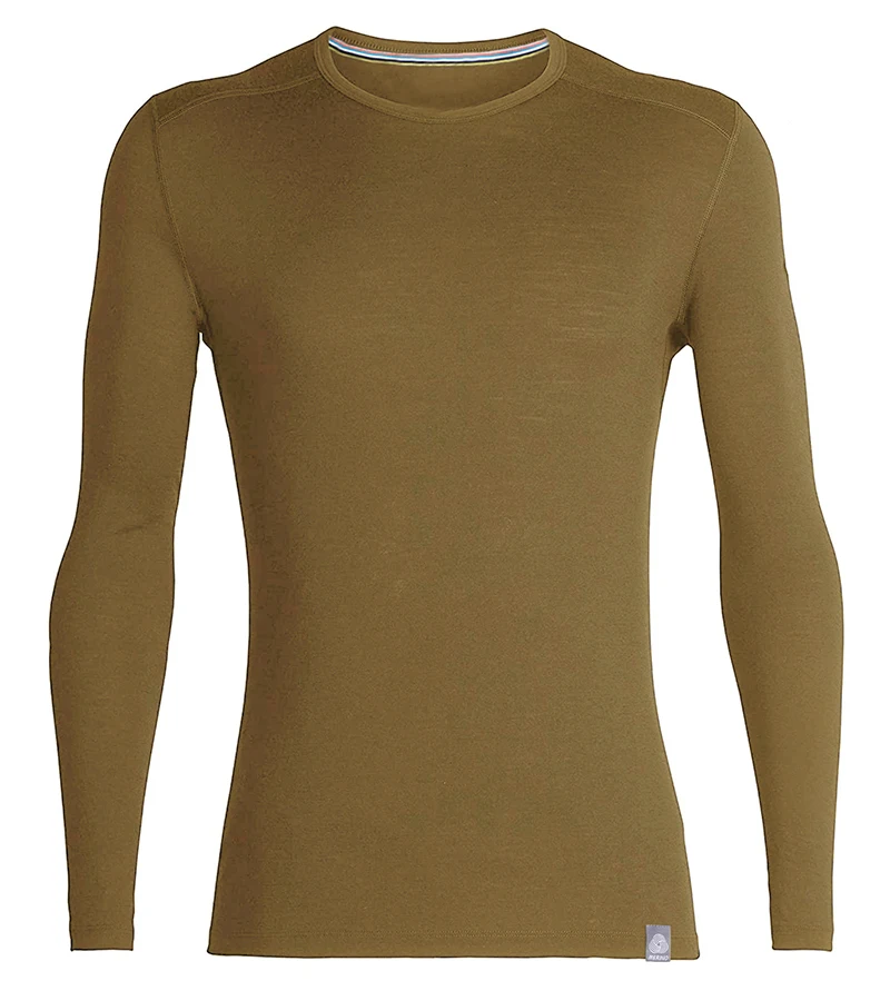 100 Merino Wool Men Base Layer 250G Merino Wool Midweight Crew Shirts