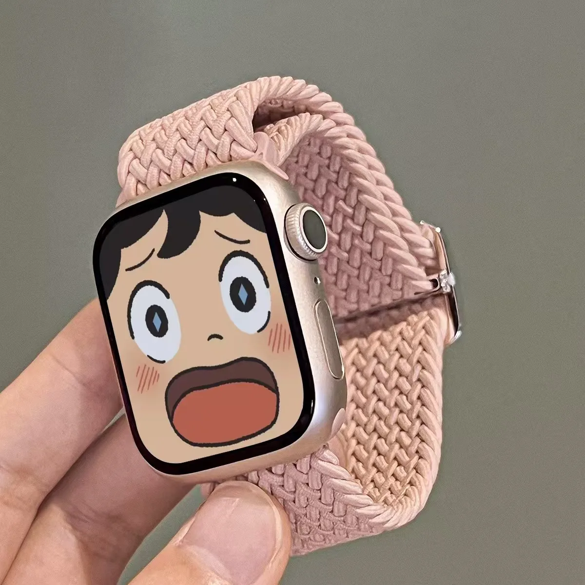 Braided Elastic Adjustable Watch Band with Strap Bracelet Design