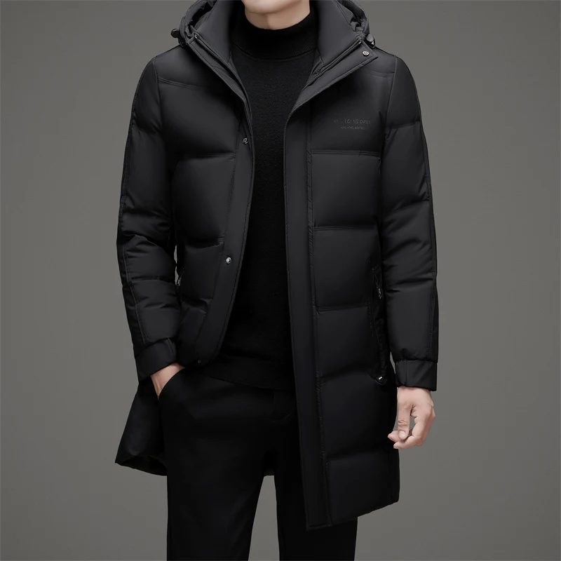 

Men's Winter Jacket New Cotton-Padded Clothes Imitation Wind Thick Warm Cotton-Padded Jacket Cold-Resistant Hooded Casual Coat