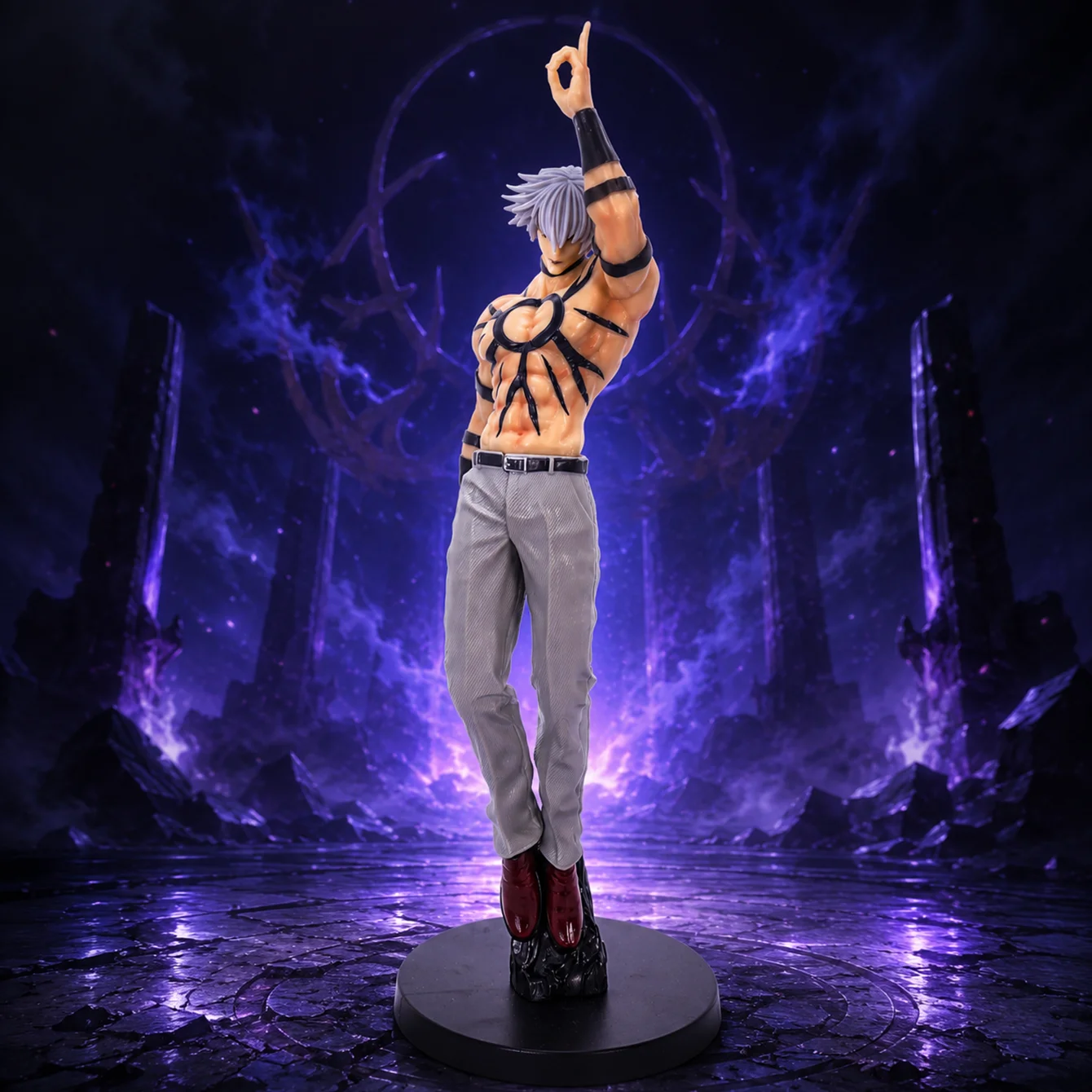 Orochi Anime Character Statue - Hot-Blooded King of Fighters Collectible & Desktop Decoration Gift