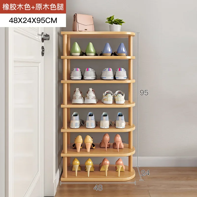 

2023 Year New AOLIVIYA Shoe Rack Simple Door Home Multi-layer Storage Space Small Shoe Rack Cracked Wooden Dormitory Shoe Cabine