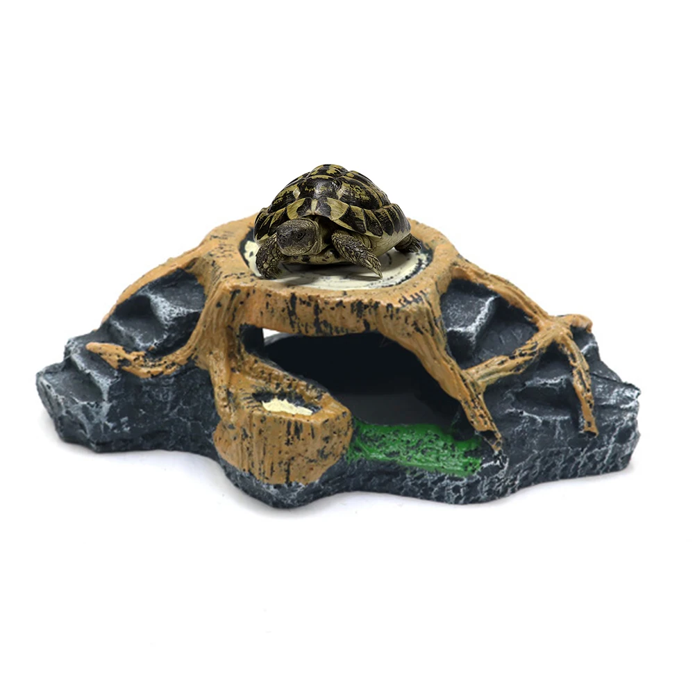 

Turtle Basking Platform Resin Rock Resting Aquarium Turtle Tank Decorations Reptile Habitat Accessories For Frog