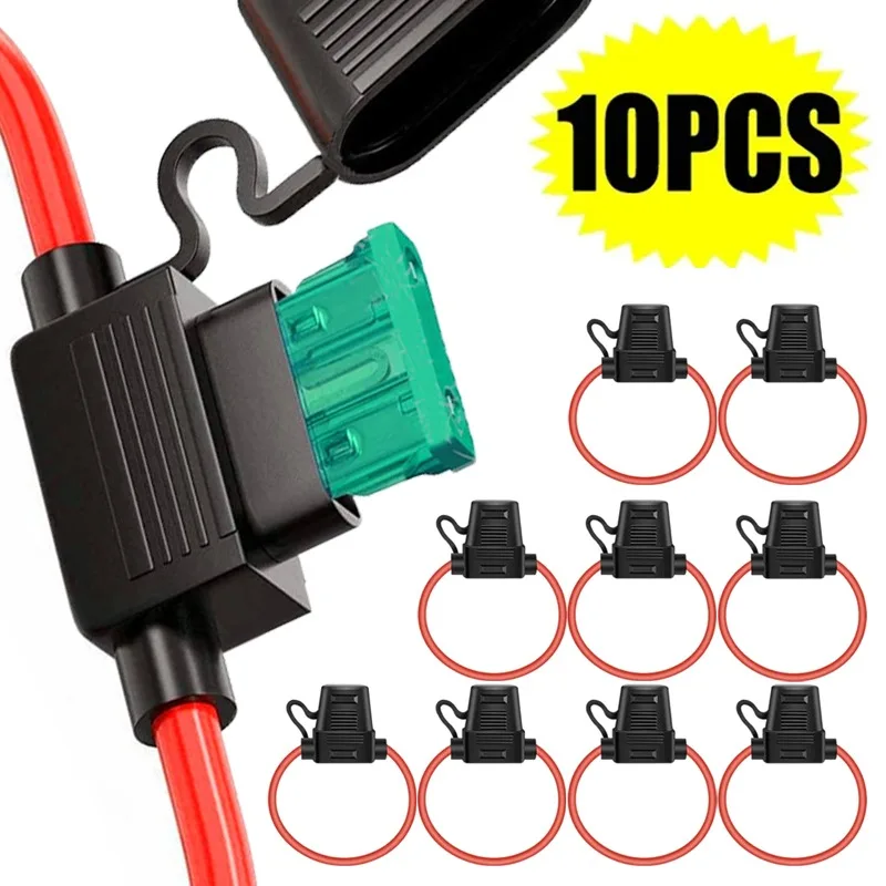 Car Fuse Holder 5/10pcs Small Size Mini Blade Waterproof Sealed Fuse Box Car Socket In Line Cutoff Switch Adapter