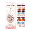 Semi Cured Gel Nails Wraps Fashion Transparent Solid Color Manicure Decal UV LED Lamp Need Gel Nail Stickers Decoration NG 6