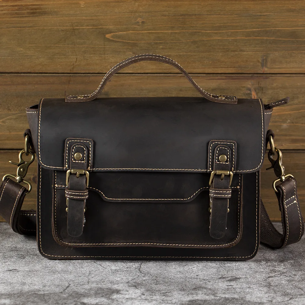 

Vintage Leather Shoulder Bag for Women and Men