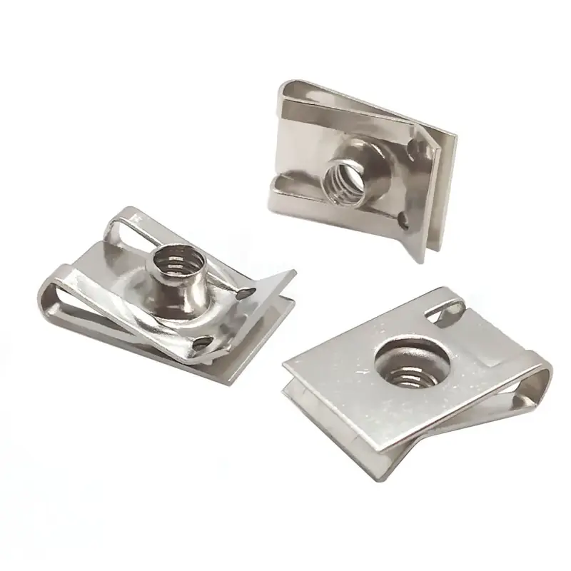 10pcs Stainless Steel U Type Clips Plate Leaf Spring Nut M6 M5 M4 M8 8mm 5mm 6mm 4mm Reed Nuts for Car Motorcycle Scooter ATV - Image 3
