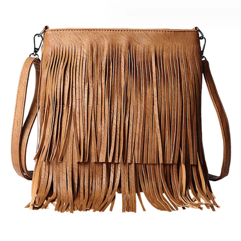 

Простая дизайнерская женская сумка, новая матовая сумка через плечо с кисточками и подмышками, вместительная сумка через плечо