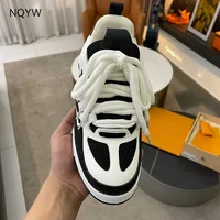 High-End Design 54 Top Version Men's Sneakers Color Matching Letters Thick Soled Women's Casual Mesh Breathable Board Shoes 1