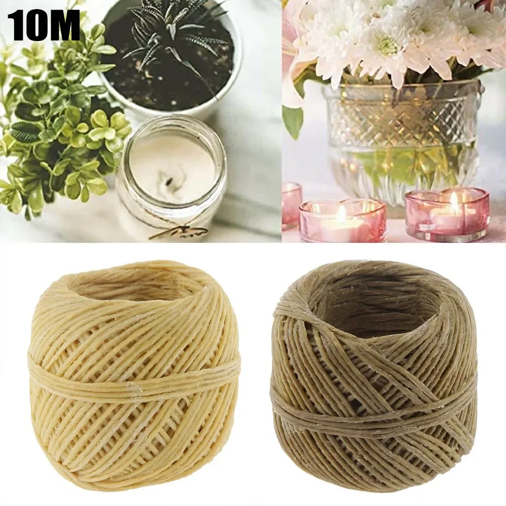 Organic Hemps Wicks 33 FT Well Coated Natural Beeswax For DIY Candle Stick Making/votives/tea Lights DIY Accessories