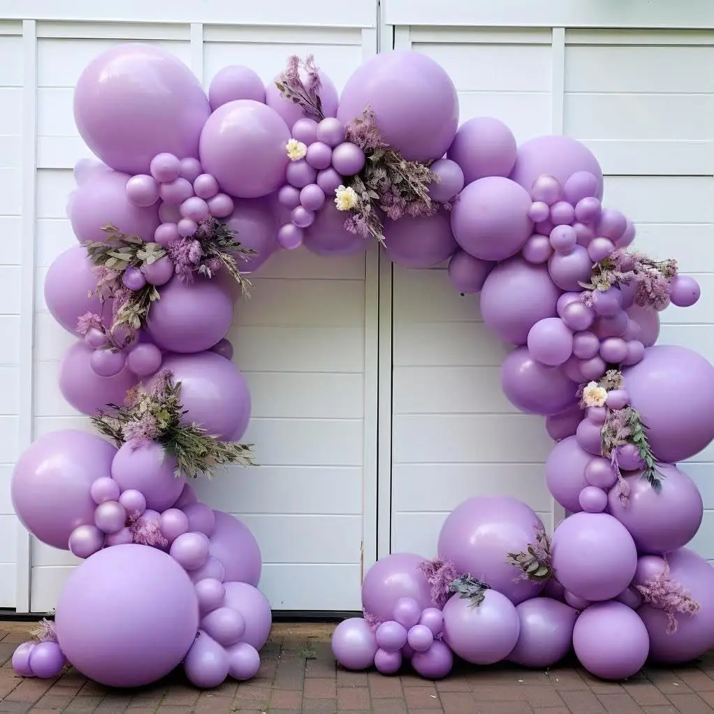 Lila Geburtstagsballons Pastell Lavendel Ballons 5/10/12/18 Zoll DIY Ballongirlande Bogen für Geburtstag Hochzeit Encanto Dekor