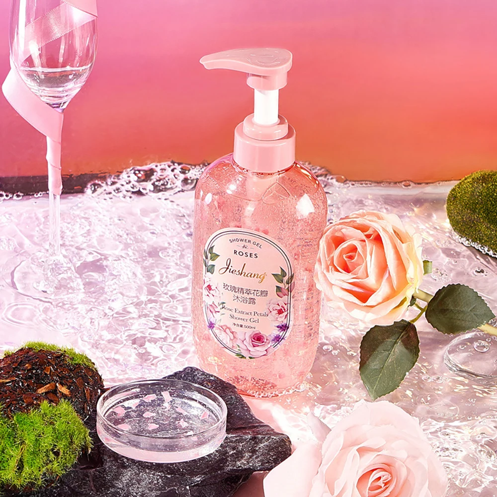 Rose Petal Shower Gel Moisturizing Jasmine Tender Smooth Whitening Body Wash Body Care Oil Control Refreshing Skin Care