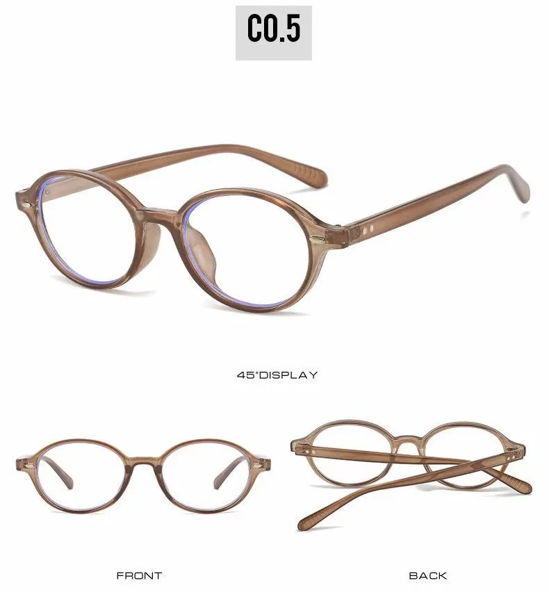 Neue Ovale Computer Brille Rahmen Frauen Männer Anti Blau Licht Brillen Blockieren Optische Spektakel ellipse Brillen für Männlich Weiblich – Detail 10