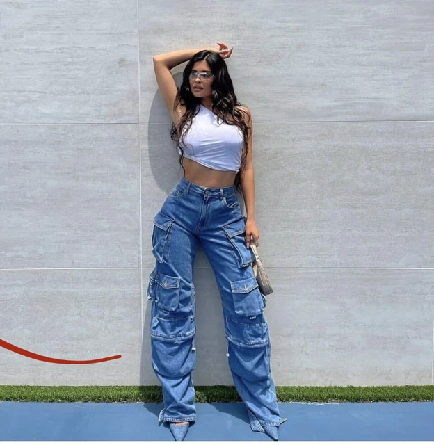 Women's Loose High Waist Denim Trousers, Multi-Pocket Fashion, Heavy  Industry, Straight Leg, Early Autumn, New Products, 2023 - AliExpress