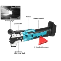 Oscillating Multi Function Tool for Makita 18V Battery Electric Saw Trimmer Shovel Polisher Woodworking Tool（No battery） 2