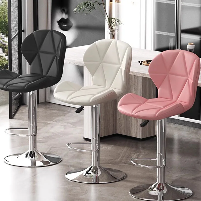 

Nordic Luxury Bar Chair Modern High Quality Beautiful Living Room Bar Stool Adjustable Height Confort Cadeira Home Furniture