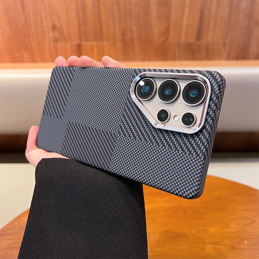 Colorful Carbon Fibre Stripe Magnetic Phone Case – Thin & Shockproof Cover