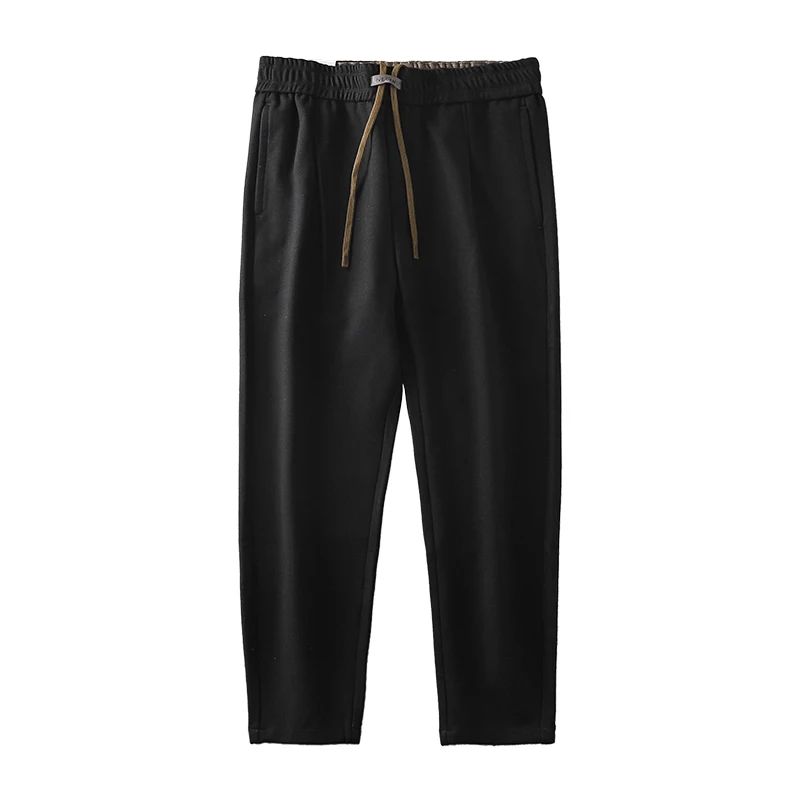 Woolen Autumn And Winter HigH-end Drawstring Casual Pants