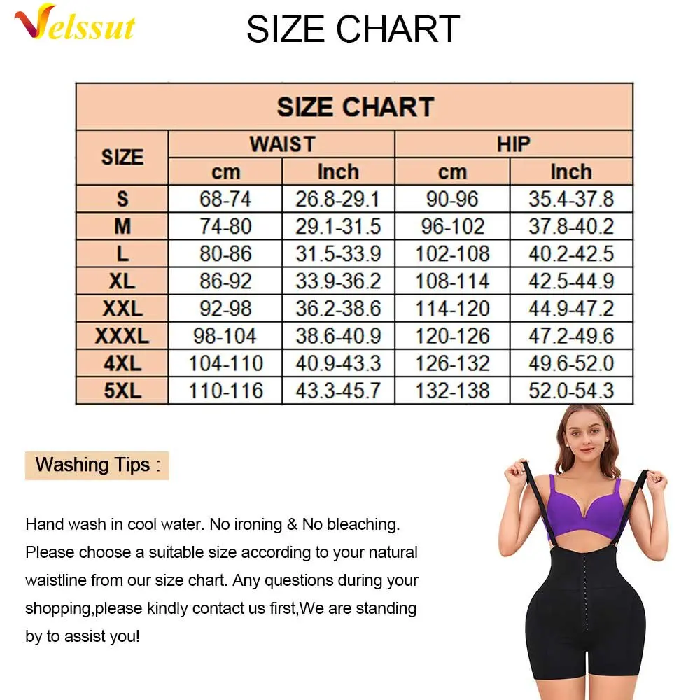 Velssut Shapewear Bodysuit Women Tummy Control Panties Slimming Belly Push Up Underwear Butt Lifter Shapewear with Pads