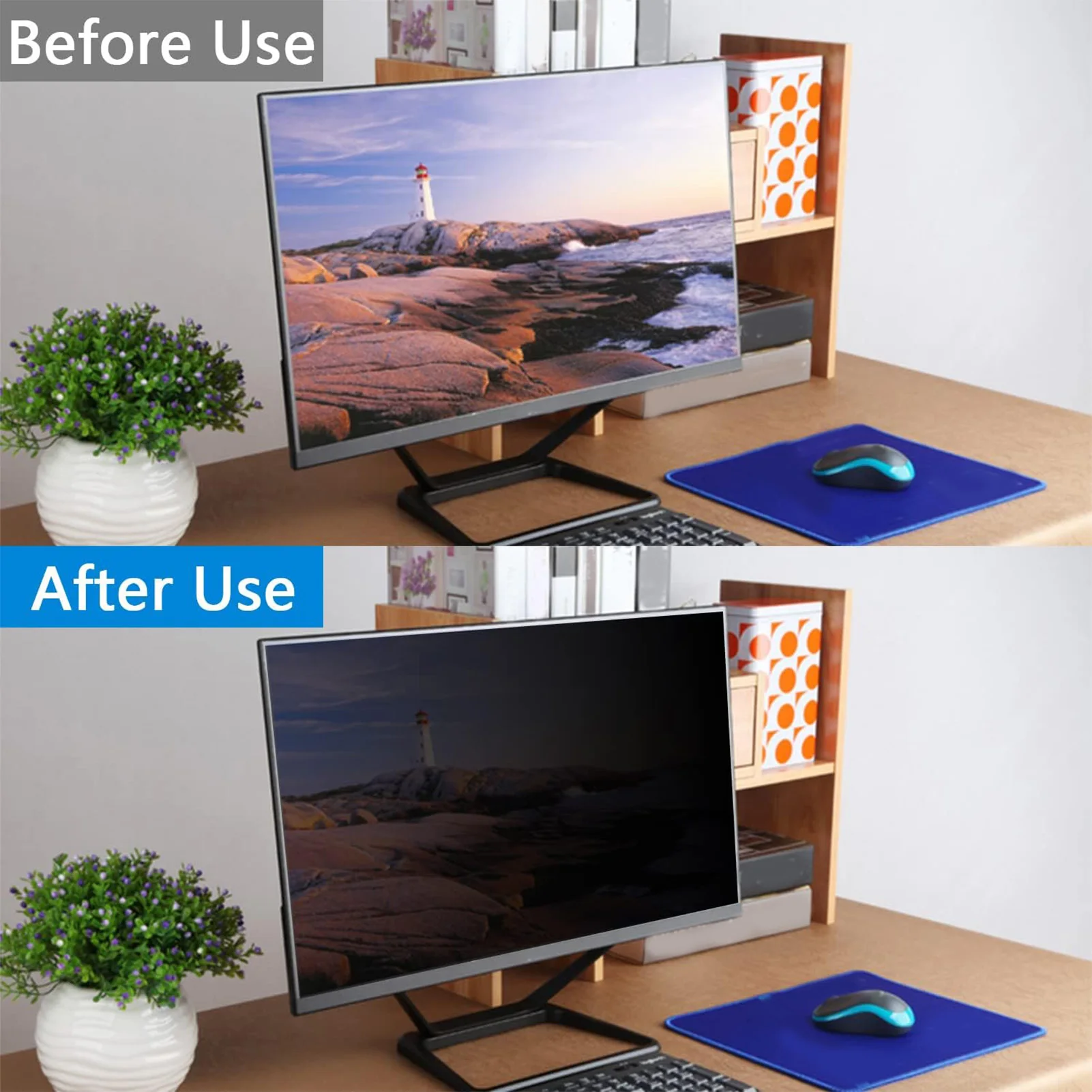 23.8in Computer Private Screen Filter Laptop Private Screen Protector Anti Glare for Widescreen Monitor with 16:9 Aspect Ratio