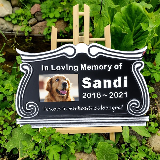 Plaque commémorative personnalisée pour animaux de compagnie, avec