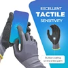 6PCS Work Gloves MicroFoam Nitrile Coated Endurance Seamless Knit Safety Work Gloves with Grip Dots for Gardening Yard Lawn Home 4
