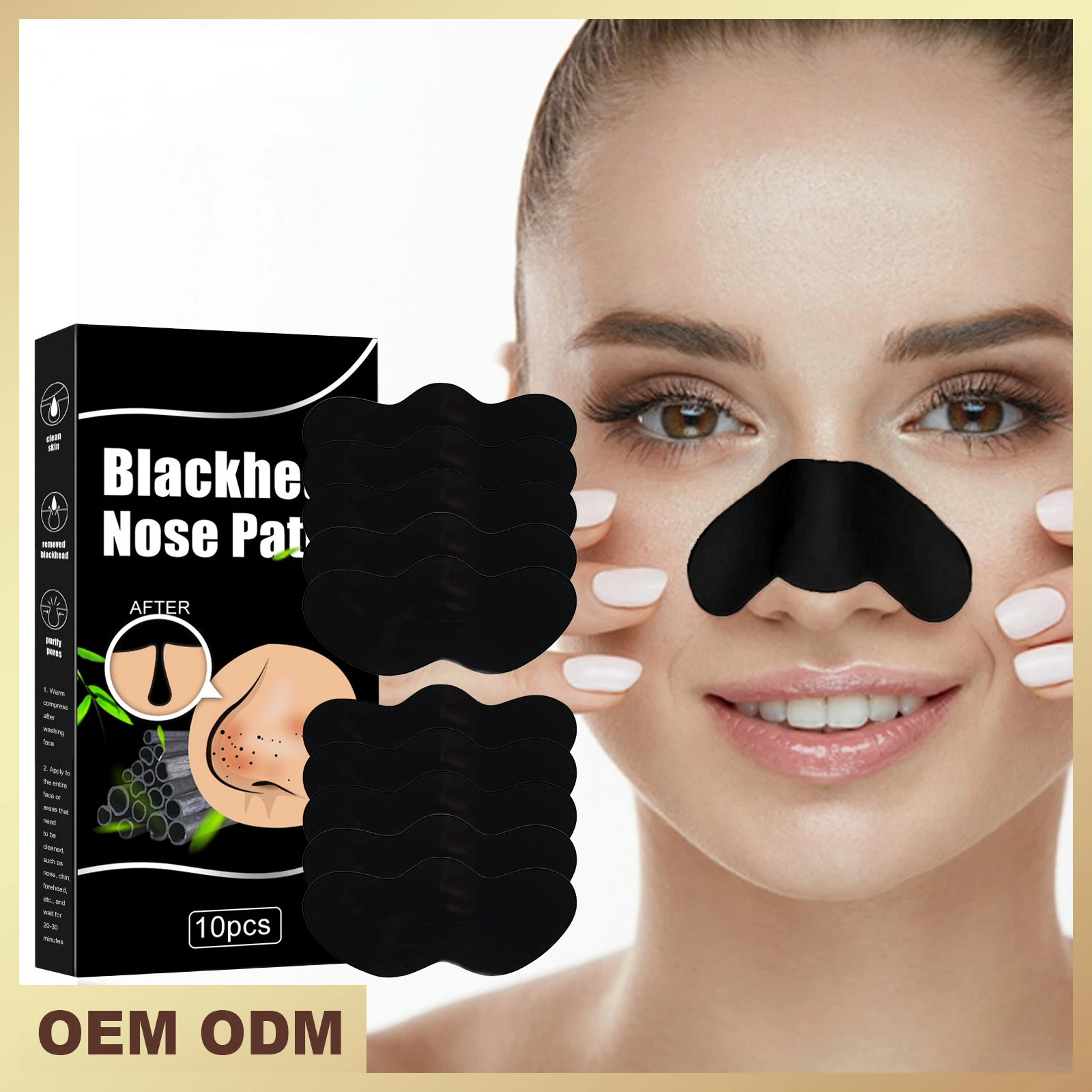 10pcs White Black Heads Remover Mask Shrink Pore Nose Cleansing
