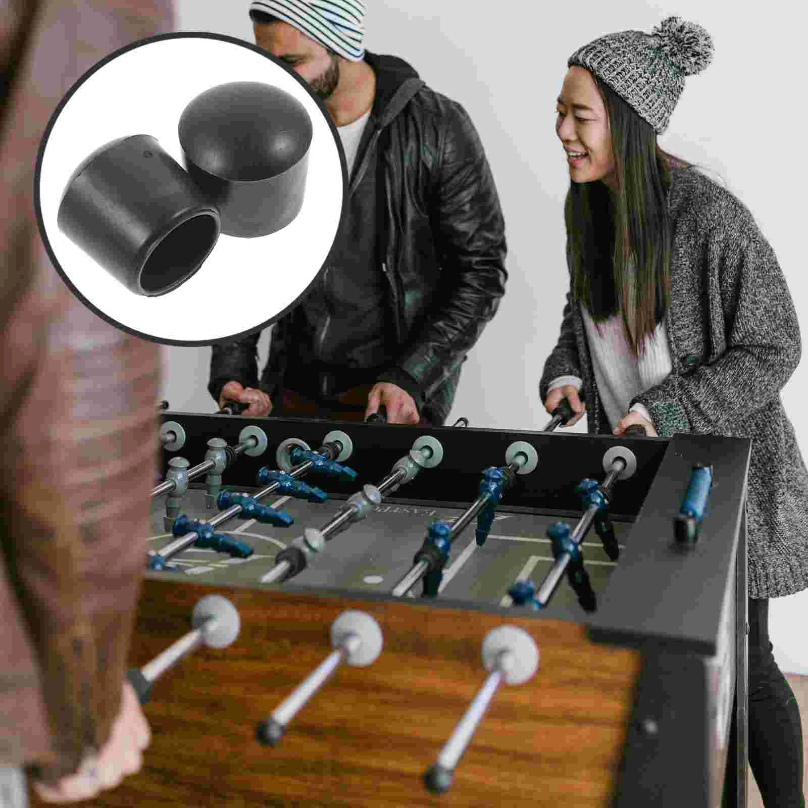 8pcs 16mm Diameter Foosball Machine Cap Table End Caps Replacement Tip Accessories for 1.4m Football Table